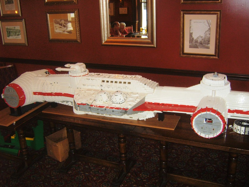 Illustration for article titled Crazy Guy Making Huge Minifig Scale Lego Corellian Corvette